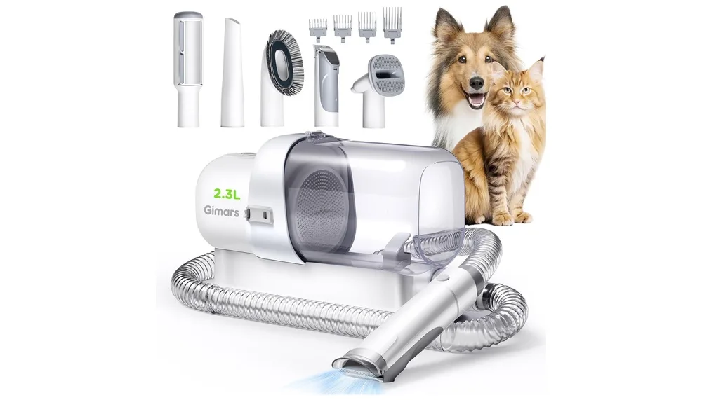Gimars 5 Outils de Toilettage Aspirateur Poil de Chien
